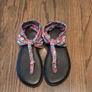 Sanuk Women's Sandals - Black and Multicolor